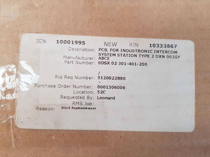 Industronic 301-401-400 pcb card