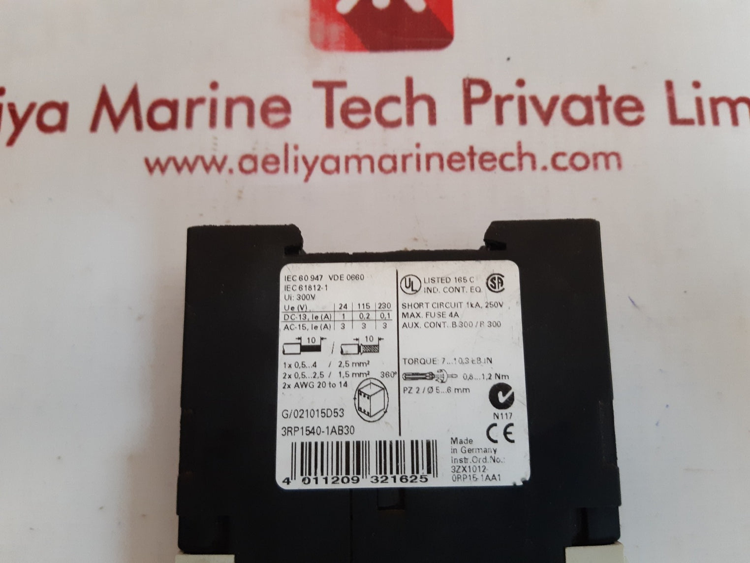 Siemens 3rp1540-1ab30 time relay 