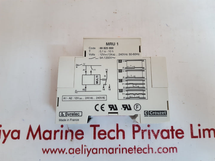 Crouzet mru1 8 825 000 time delay relay  