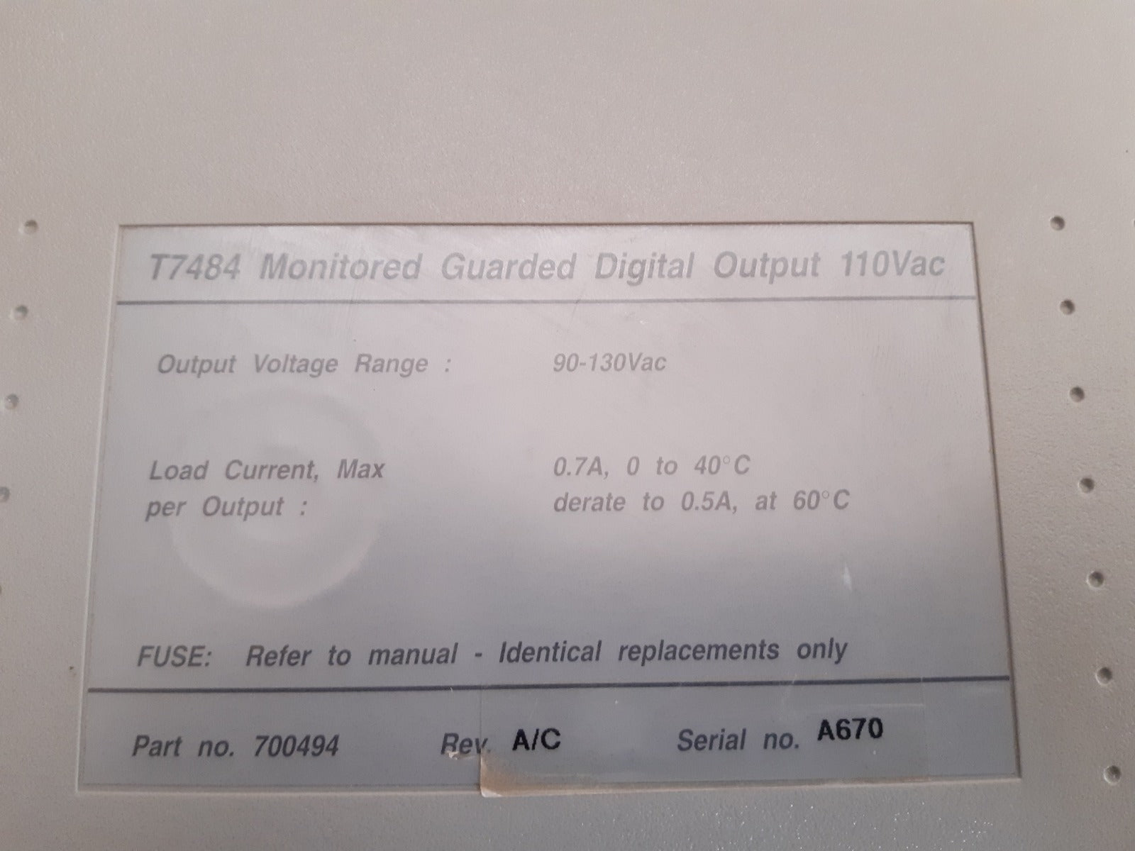 T7484 monitored guarded digital output