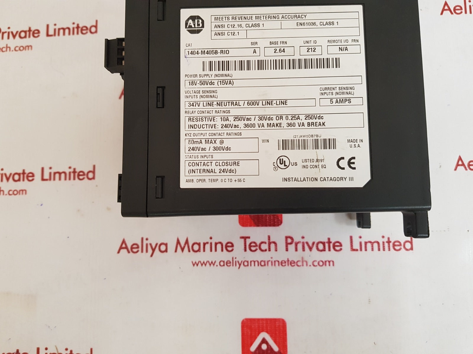Allen-bradley 1404-m405b-rio ser. a powermonitor