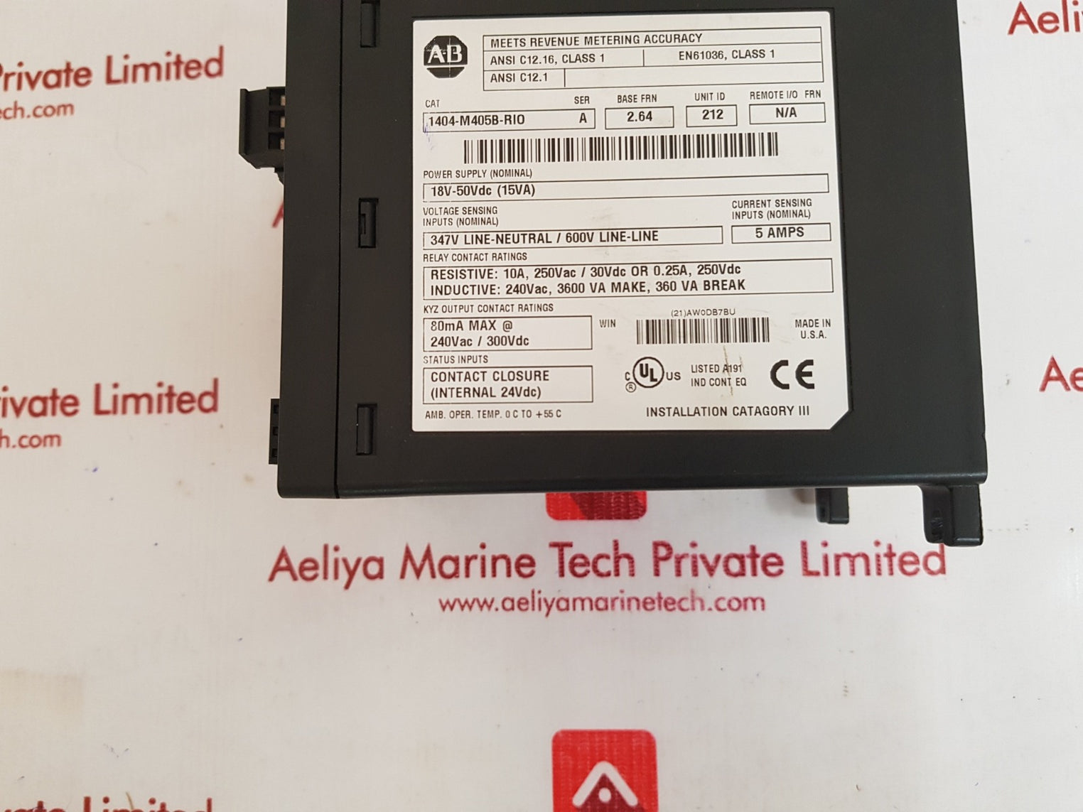 Allen-bradley 1404-m405b-rio ser. a powermonitor