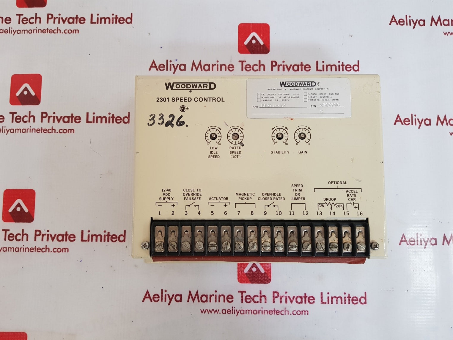 Woodward b 8271-464 2301 speed control 