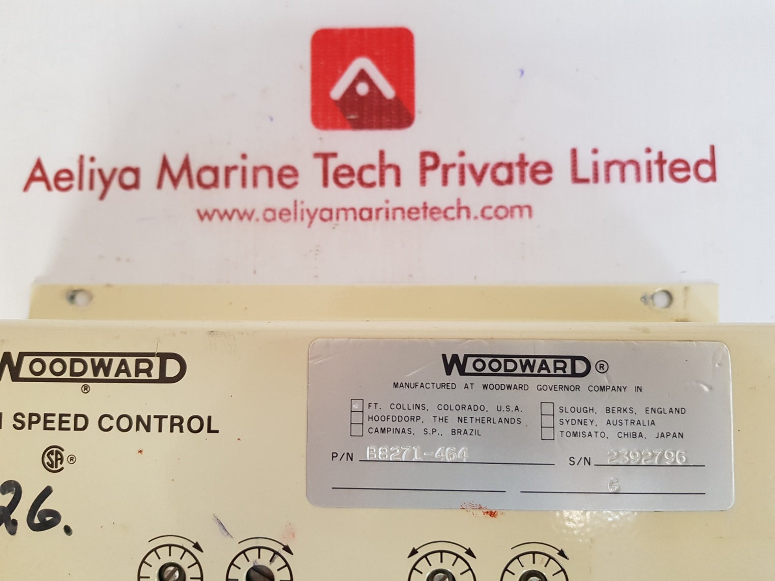 Woodward b 8271-464 2301 speed control 