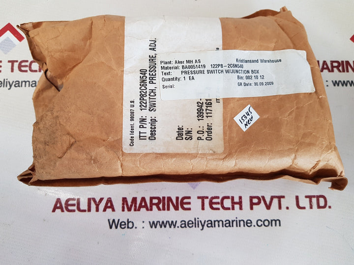 Tnuc dnv-2004-osl-atex-0121 with itt neo-dyn 122p82c6n540 pressure switch