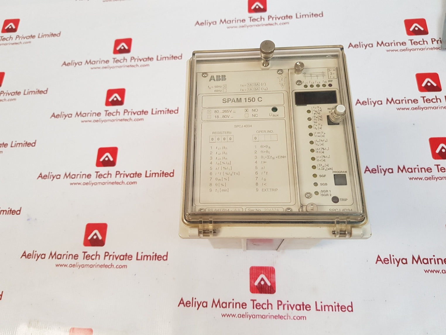 Abb spam 150 c motor protection relay rs 641 014-aa