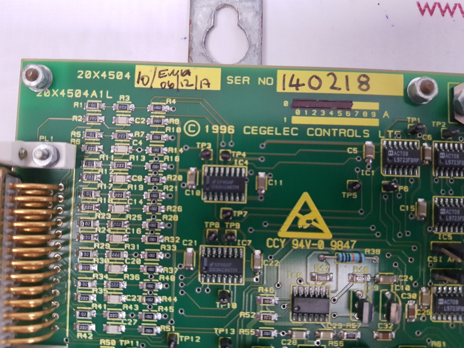 Cegelec 20x4504 pc board 20x4504a1l