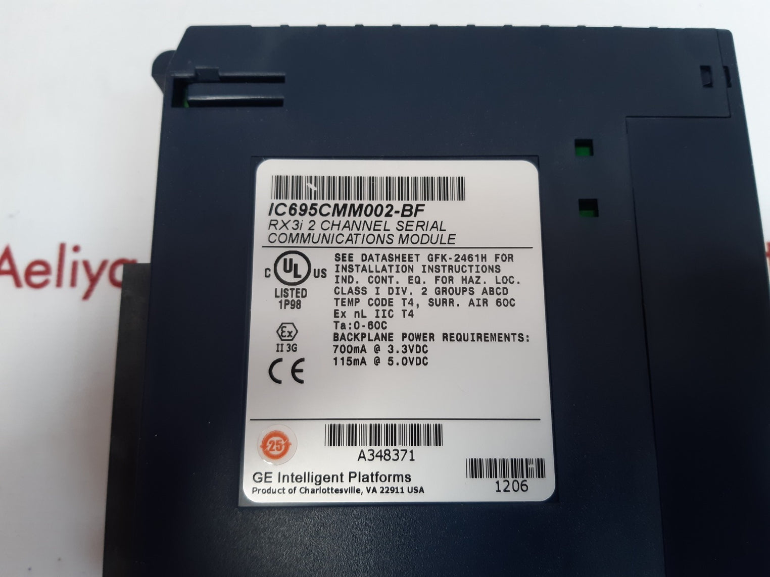 Ge ic695cmm002 rx3i 2 channel serial communications module