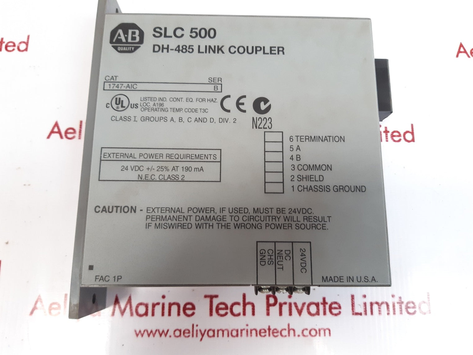 Allen-bradley slc 500 1747-aic ser.B link coupler 