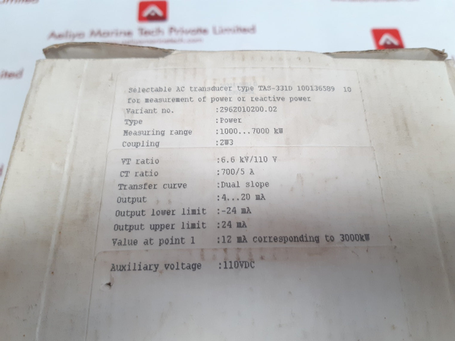 Deif tas-331dg  100136589.10 selectable transducer