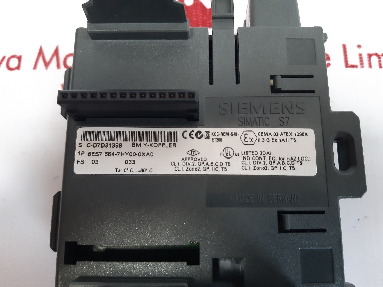 Siemens simatic s7 6es7 654-7hy00-0xa0 bus unit 