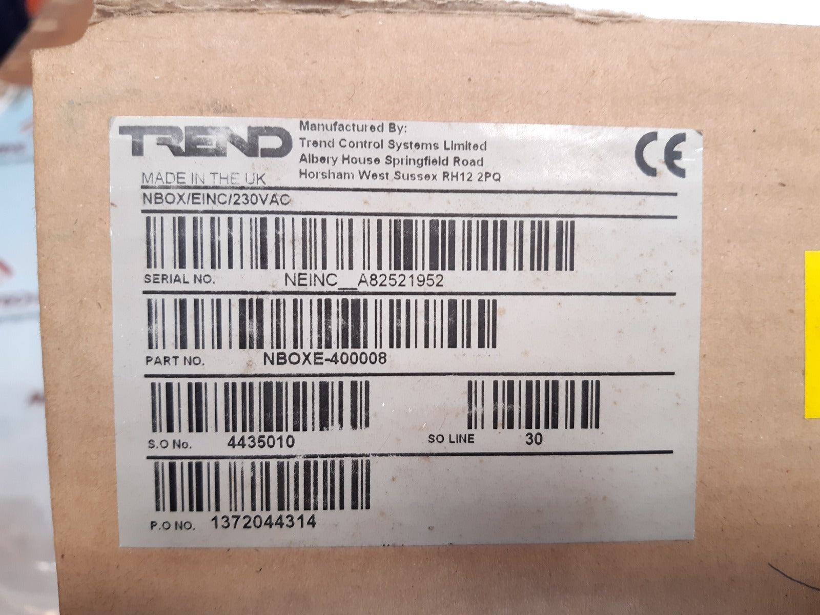 Trend nbox/einc/230vac node controller nboxe-400008