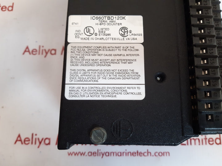 Ge fanuc ic660tbd120k terminal module  