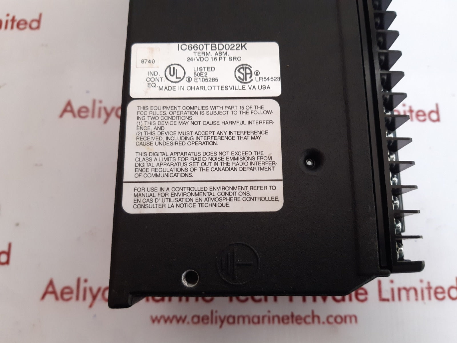 Ge fanuc ic660tbd022k terminal block