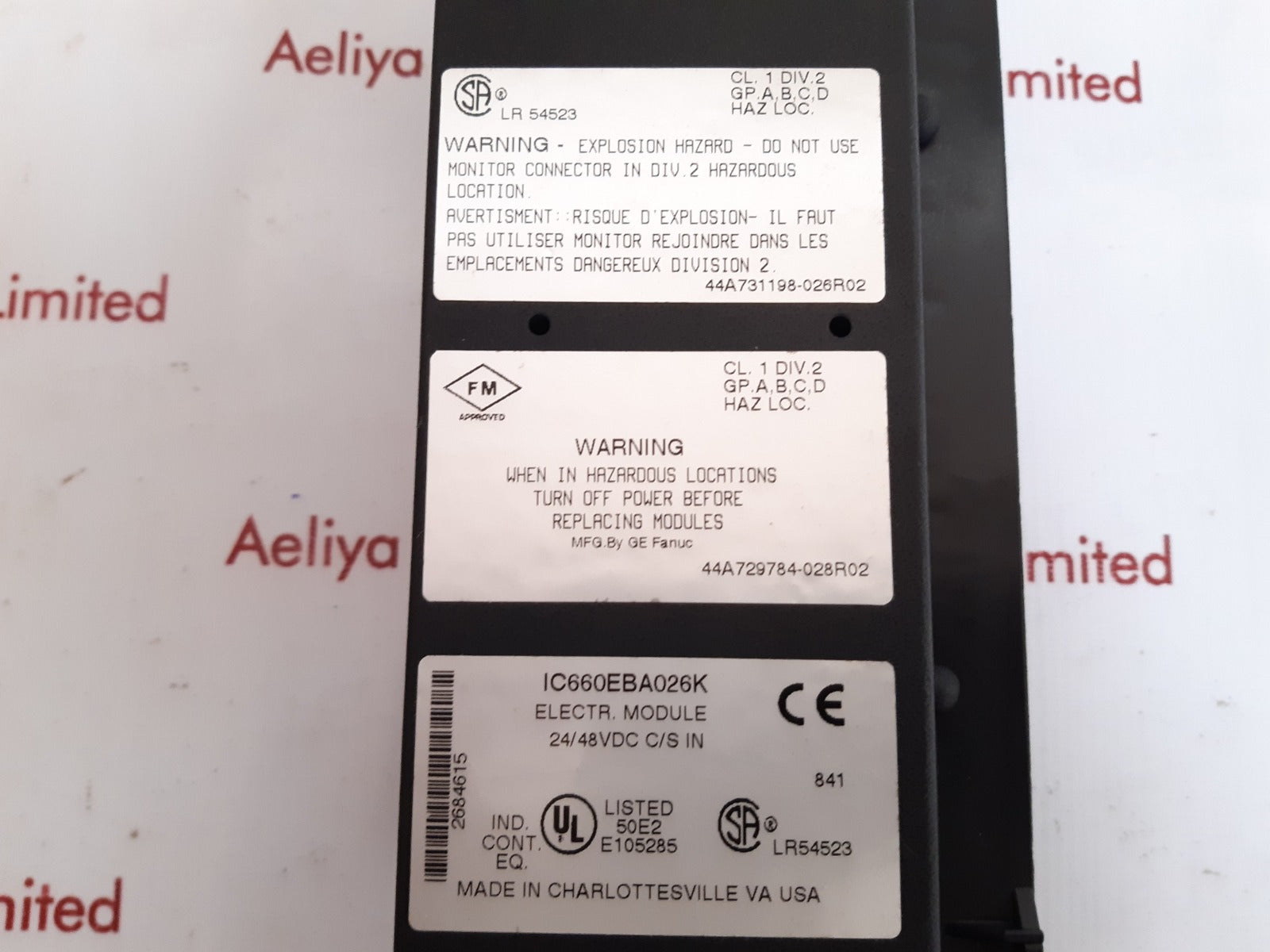 Ge fanuc ic660tba026k terminal module 24/48 vdc 