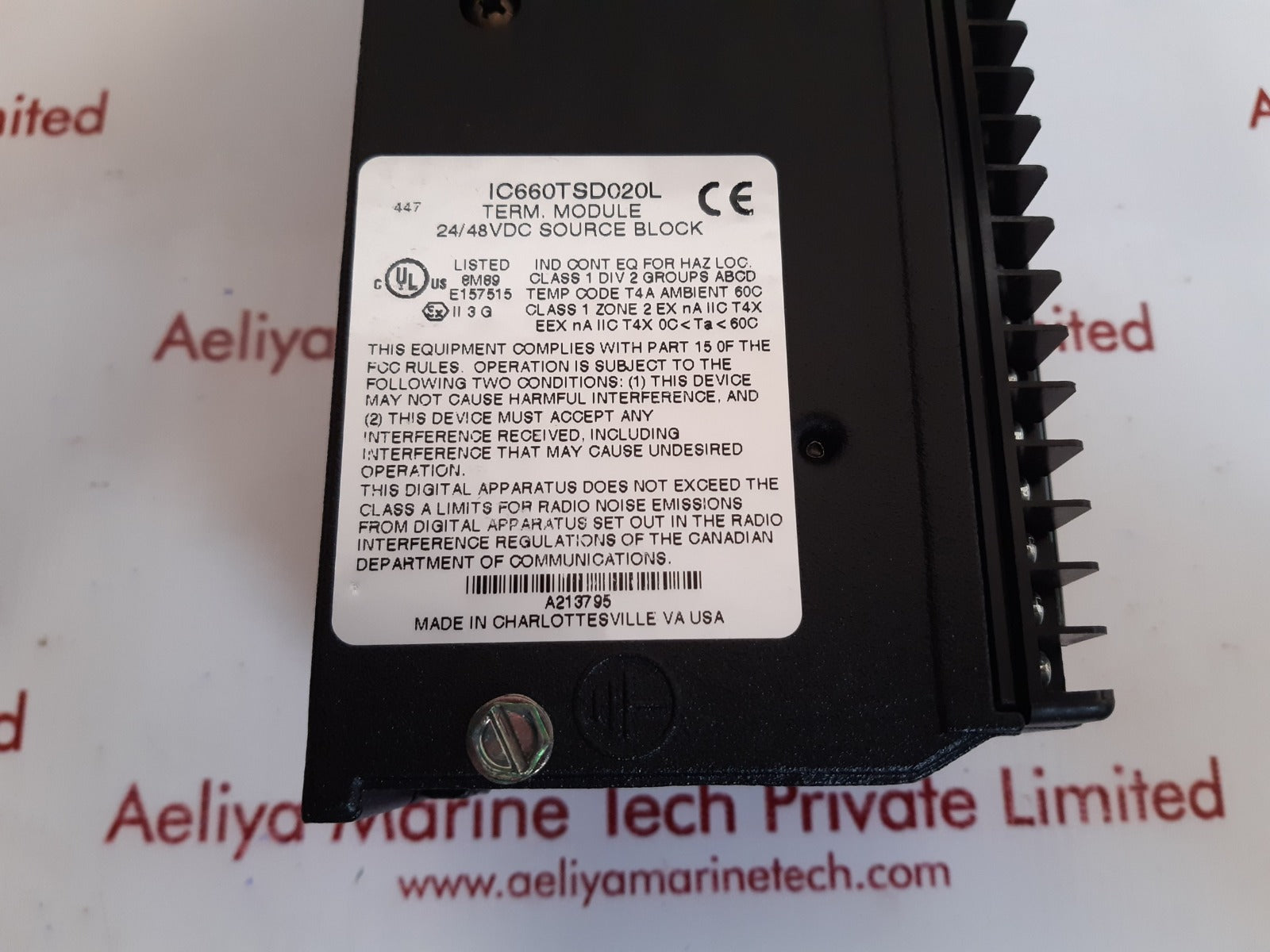Ge fanuc ic660tsd020l genius i/o blocks 
