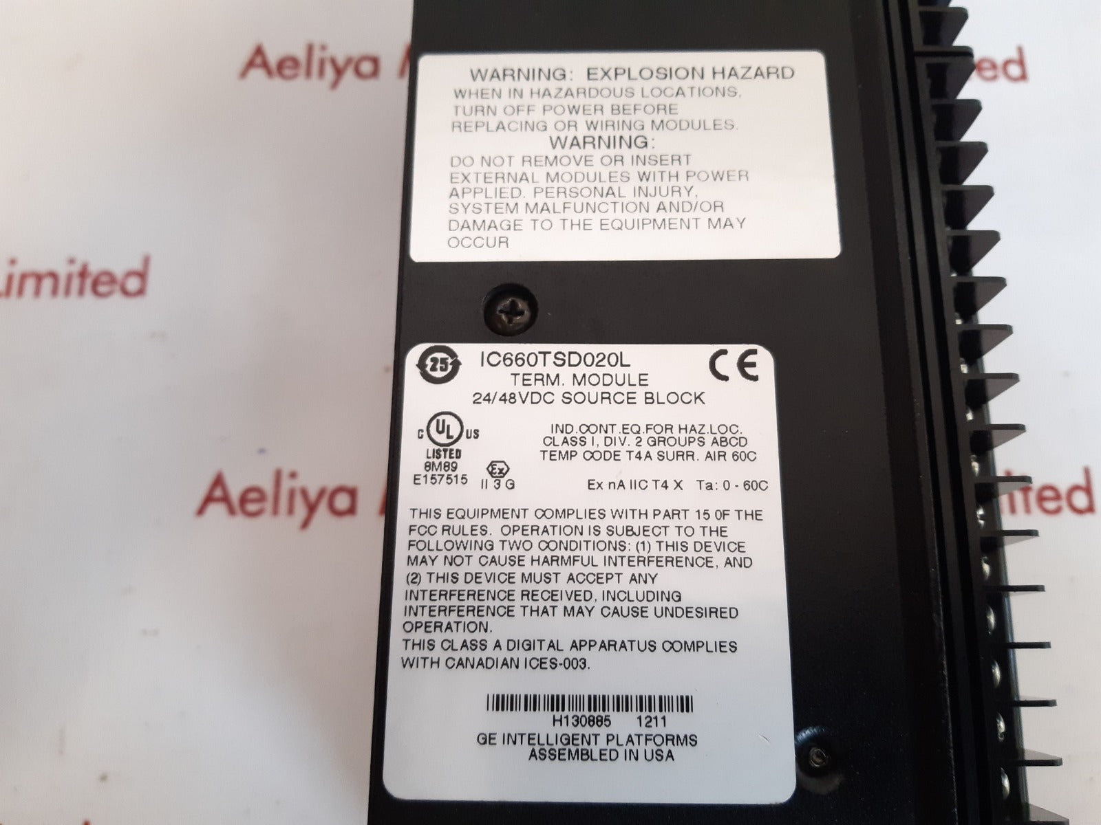 Ge ic660tsd020l terminal module 