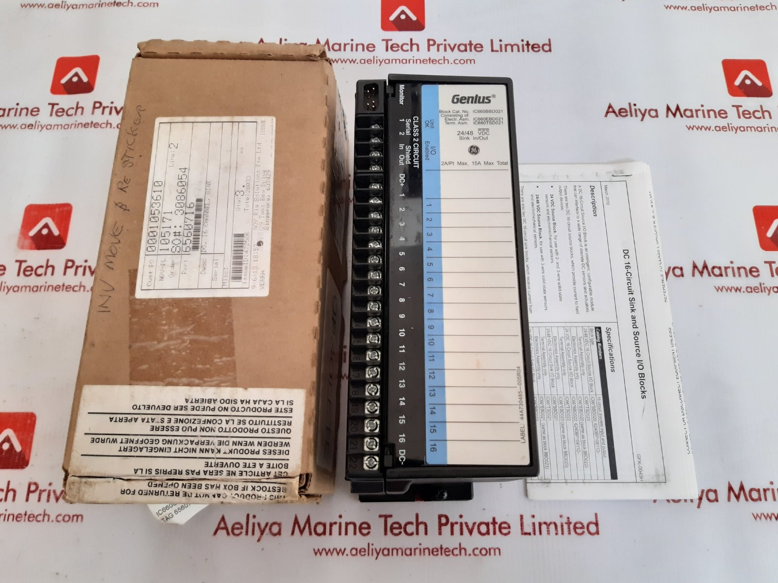 Ge ic660tsd021l terminal module 24/48 vdc 