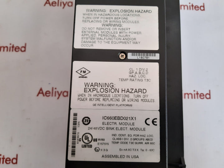 Ge ic660tsd021l terminal module 24/48 vdc 