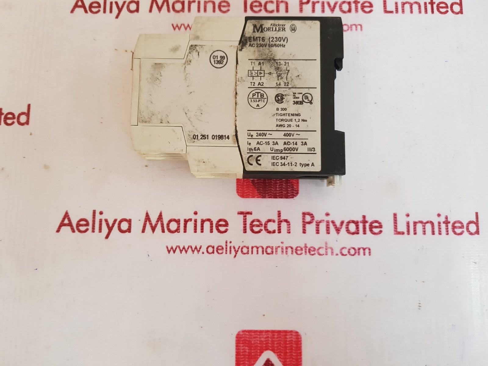 Klockner moeller emt6 thermistor overload relay 230v 
