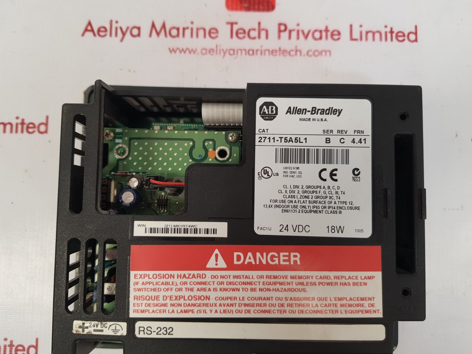 Allen bradley 2711-t5a5l1 rev b rev c panelview 550 panel 