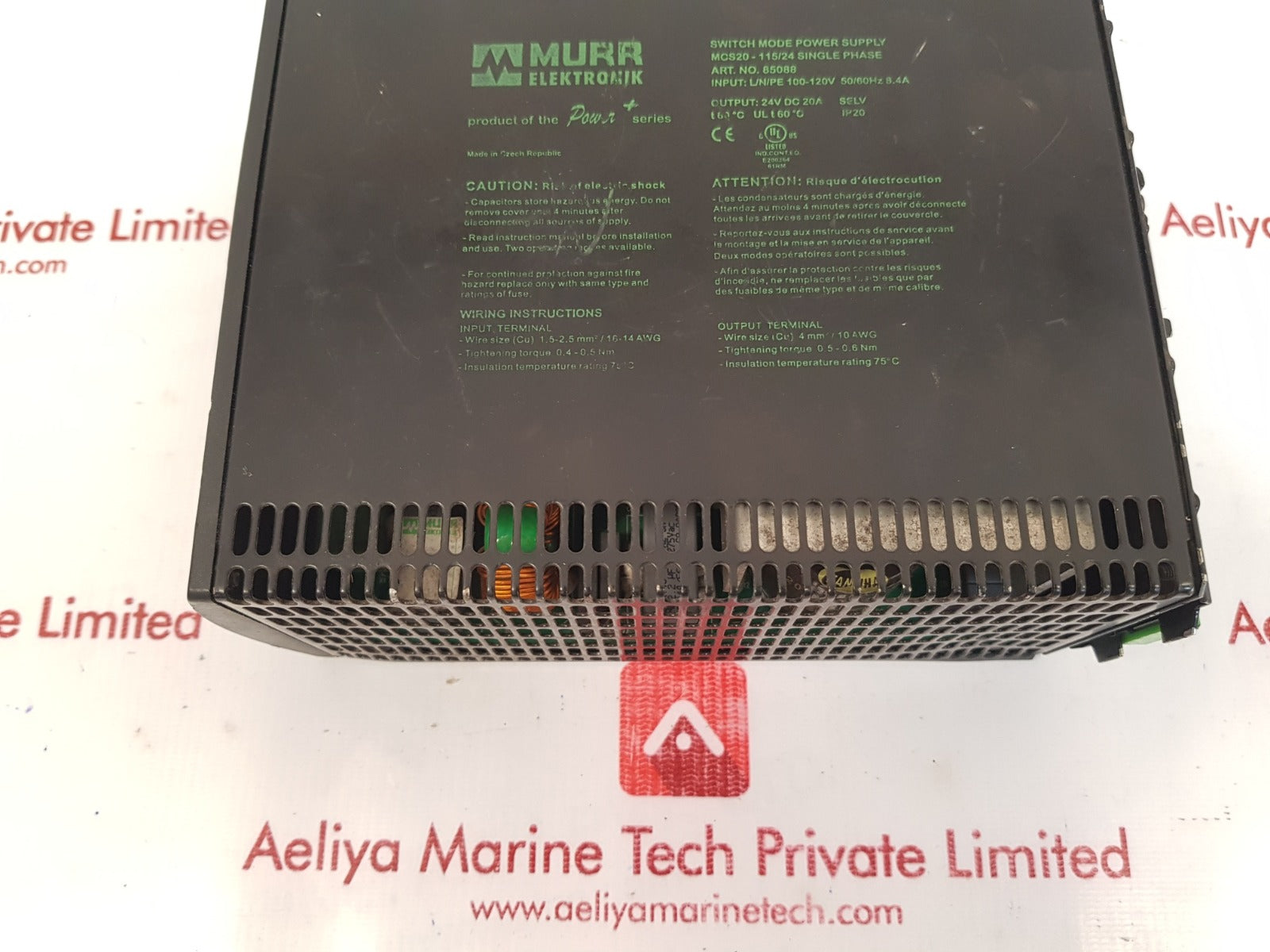 Murr elektronik 85088 mcs20-115/24 single phase power supply