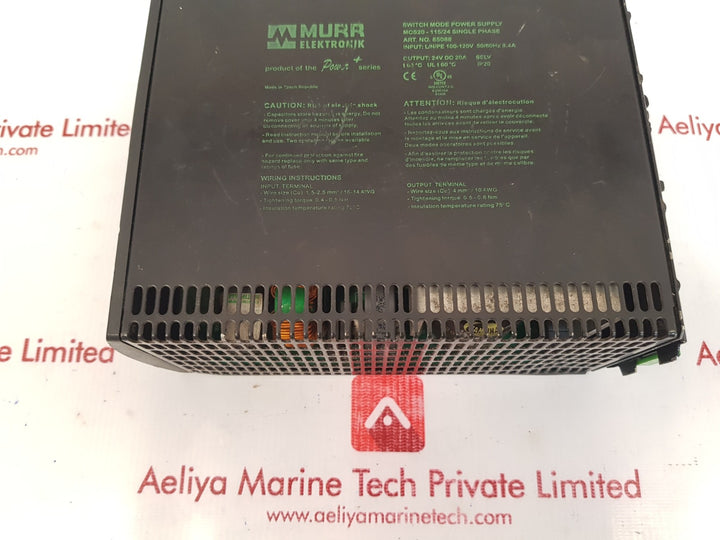 Murr elektronik 85088 mcs20-115/24 single phase power supply