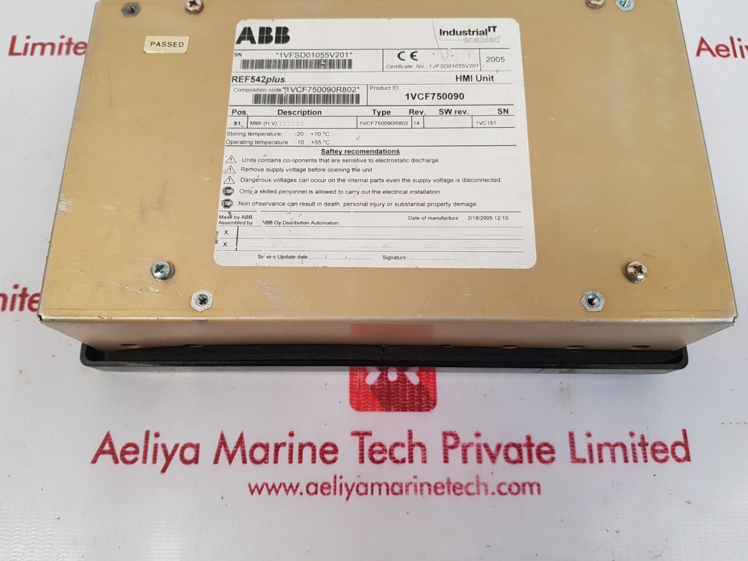 Abb ref542 plus automation machine terminal 1vcf750090r802