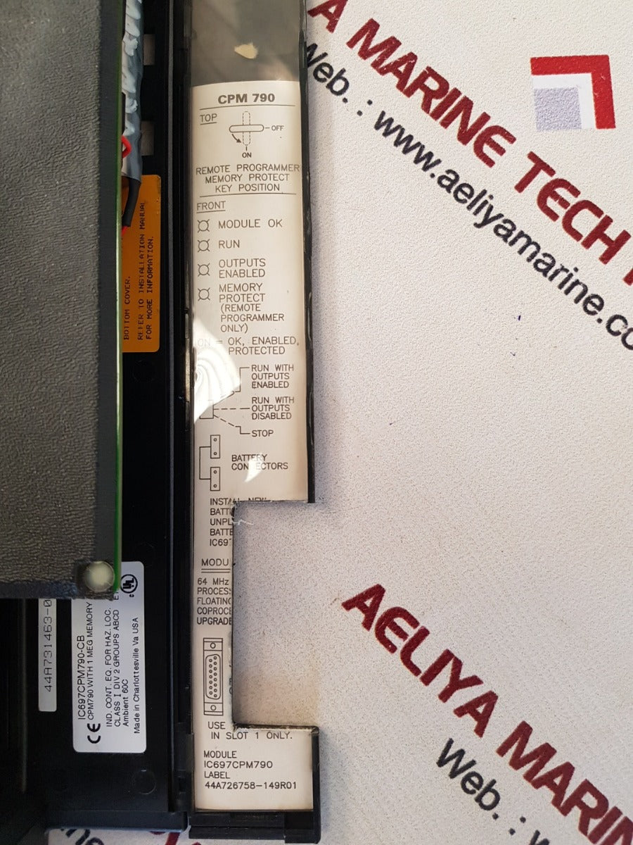 Ge ic697cpm790-cb central processor unit cpm 790