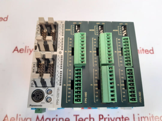 Panasonic fpg-c32t2h control unit with fp0-a80 converter 