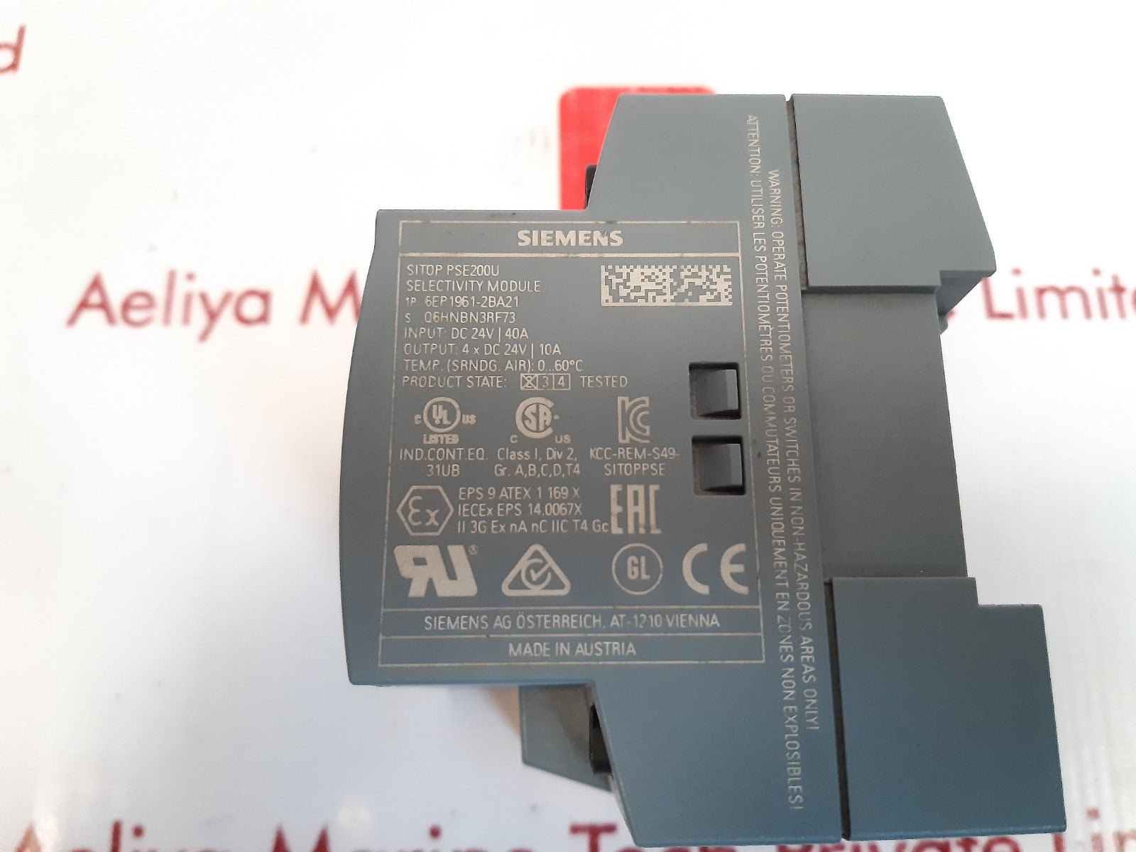Siemens sitop pse200u  6ep 1961-2ba21 selectivity module