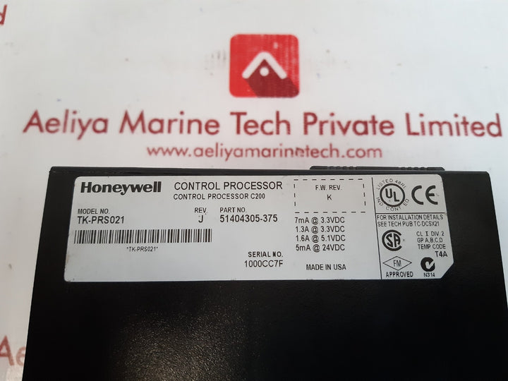 Honeywell Tk-prs021 Control Processor C200 51404305-375