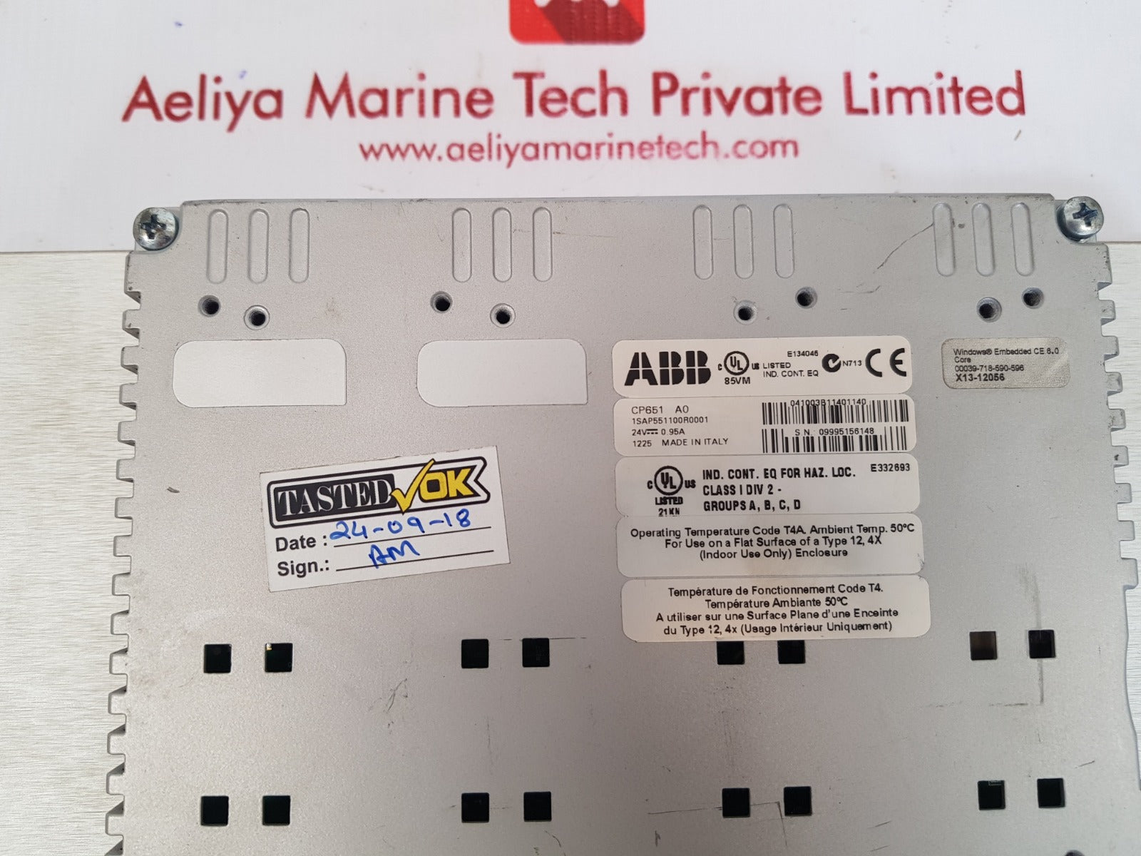 Abb cp651 a0 touch screen control panel 1sap551100r0001