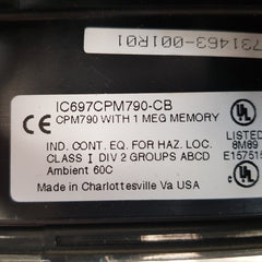 Ic697cpm790 central processor unit