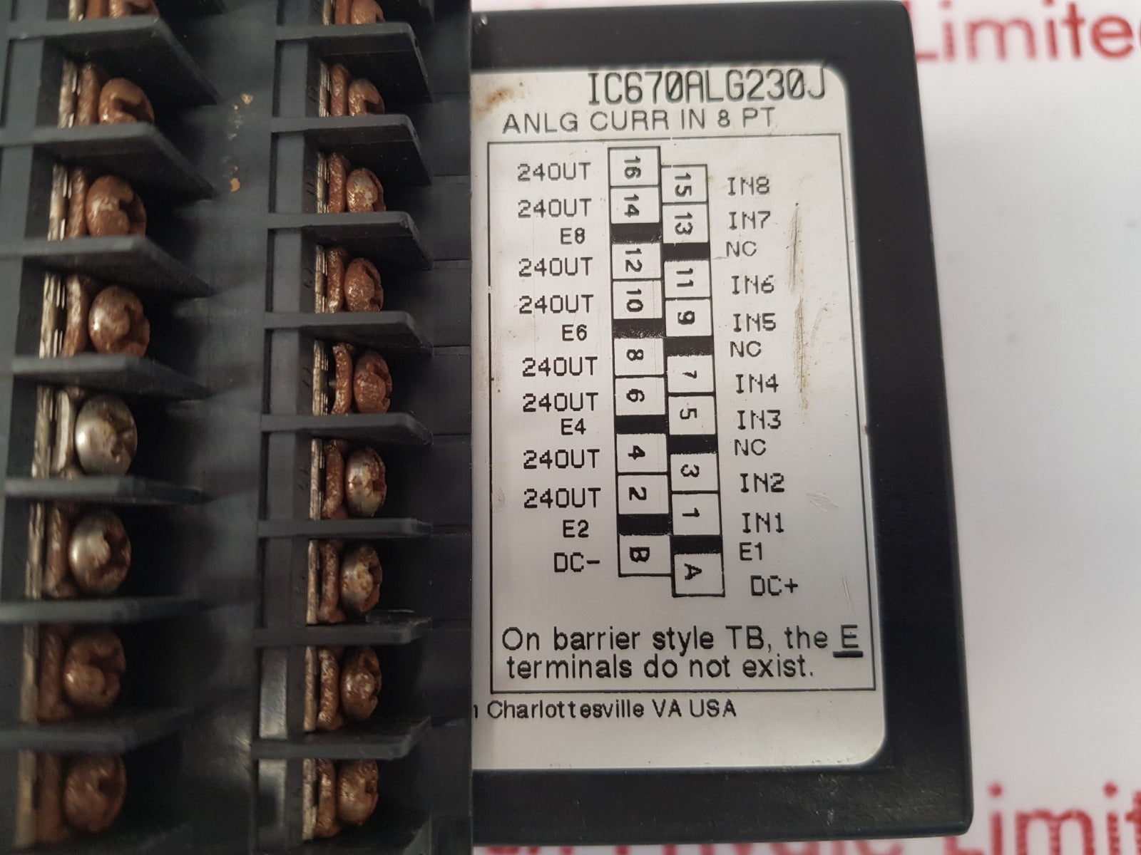 Ge fanuc Ic670chs001e input module with 44a735965-002r01 base module