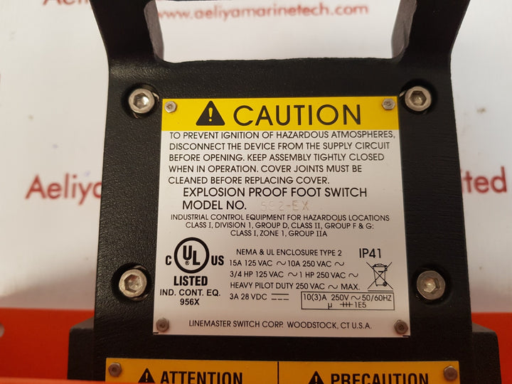 Linemaster 592-ex explosion proof foot switch