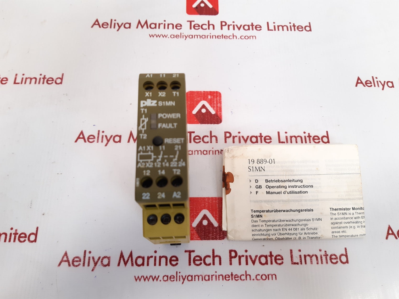 Pilz s1mn temperature monitoring relay 110 vac 