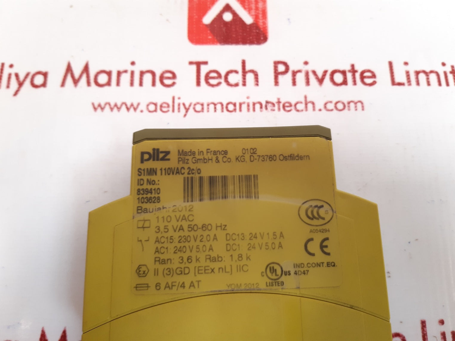 Pilz s1mn temperature monitoring relay 110 vac 