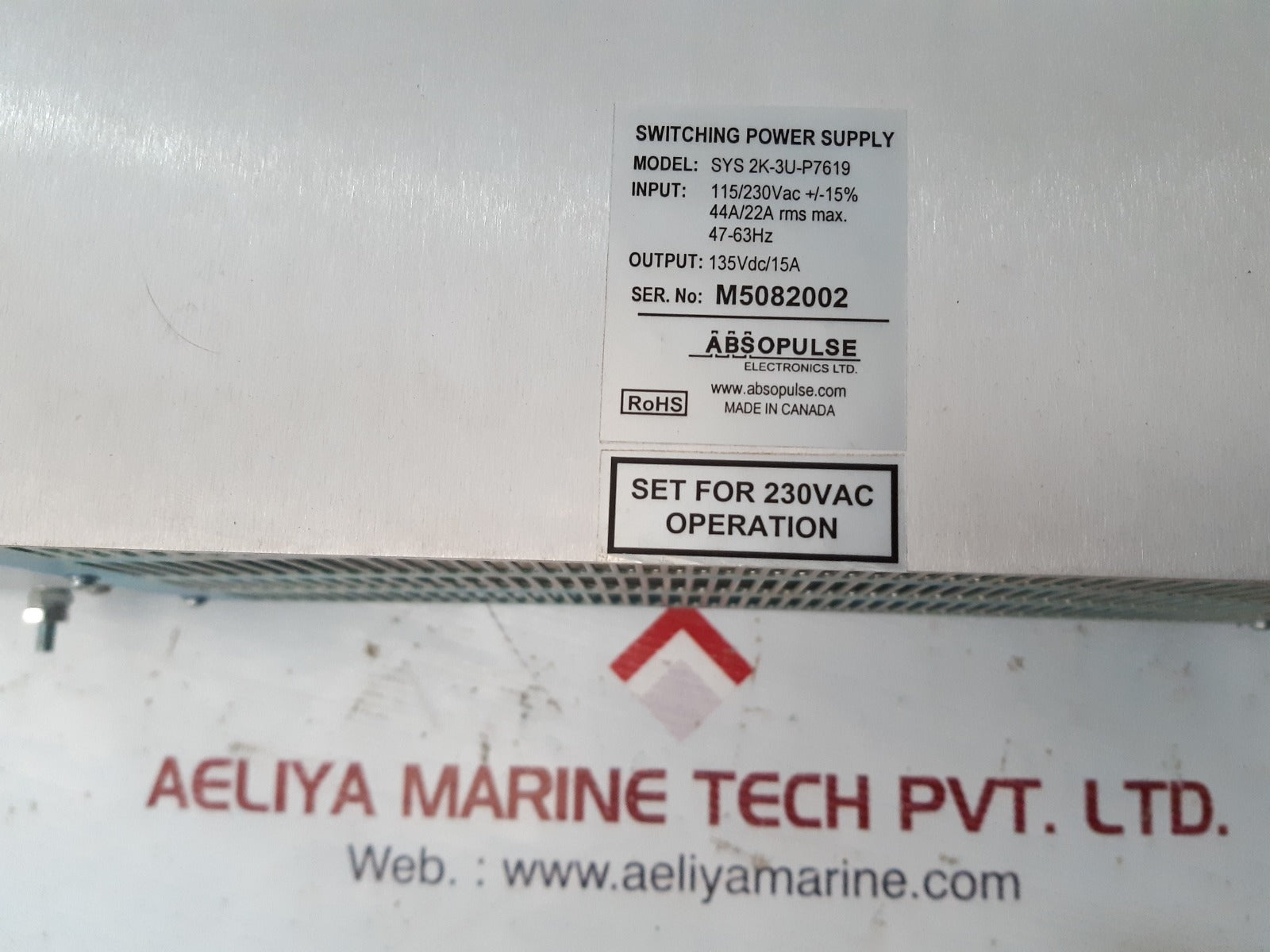 Absopulse electronics sys 2k-3u-p7619 switching power supply
