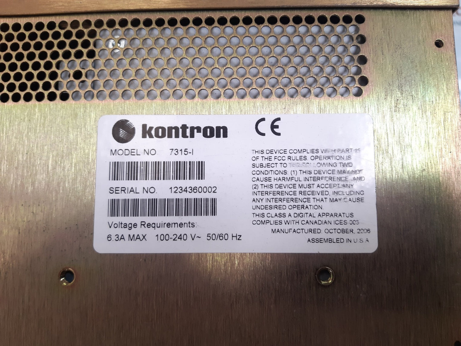 Kontron 7315-i industrial computer 3136518-13  rev. a1 100-240v 50/60hz