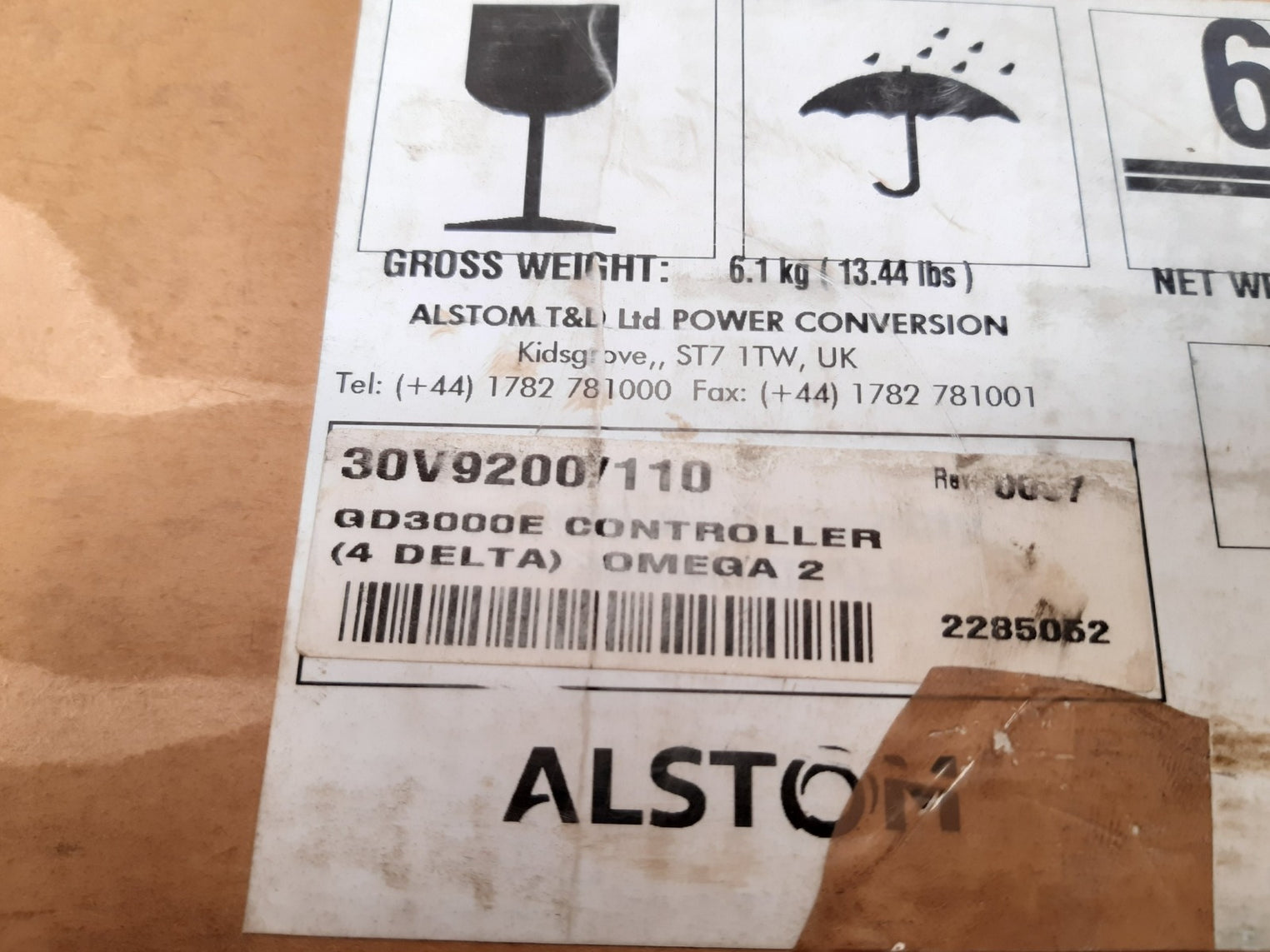 Alstom alspa gd3000e drive course board 30v9200/110 with gds1003-4001 keypad