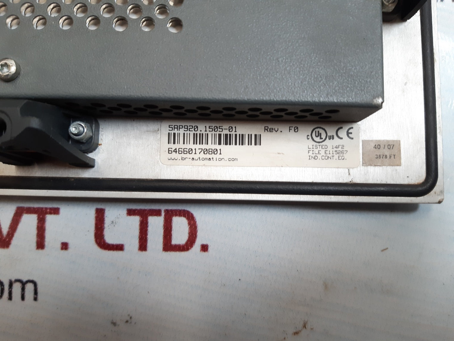 B&r automation panel 900 5ap920.1505-01 operator touch panel rev.f0(Not Working)