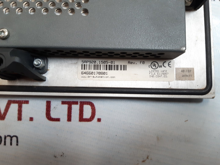 B&r automation panel 900 5ap920.1505-01 operator touch panel rev.f0(Not Working)