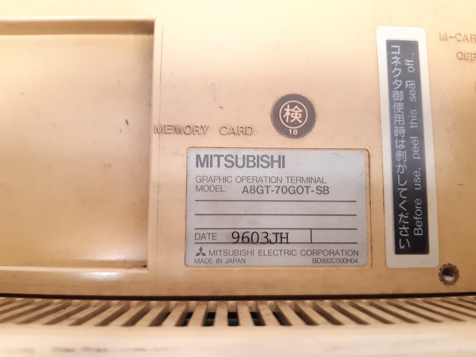 Mitsubishi a8gt-70got-sb terminal a7gt-j71ap23 module a8gt-pwst