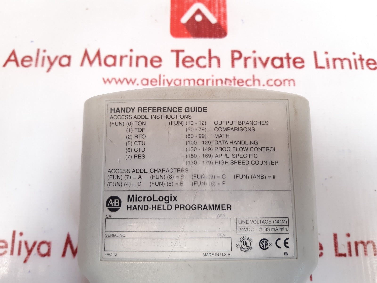 Allen-bradley 1761-hhp-b30 hand-held micrologix programmer