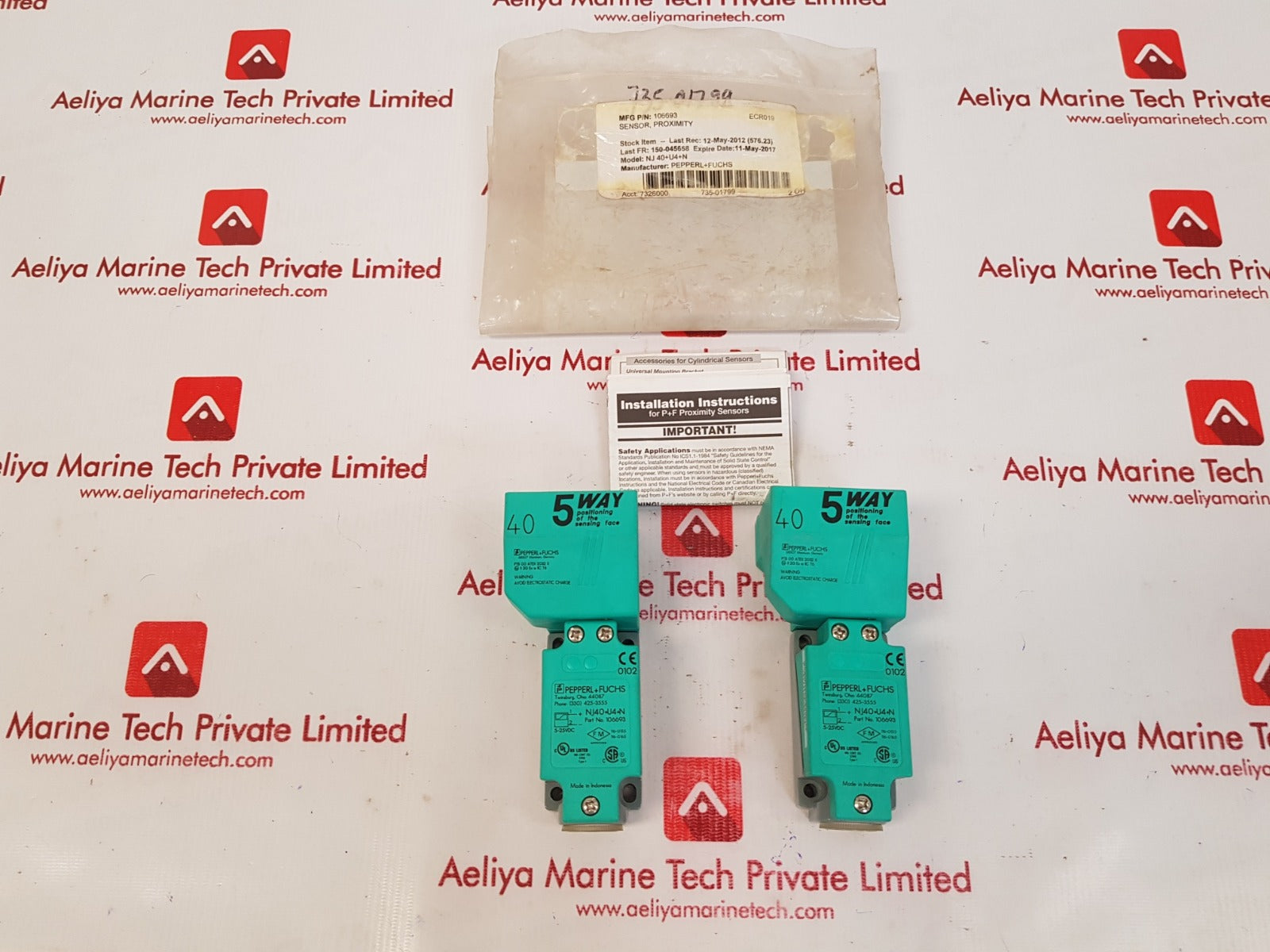 Pepperl+fuchs nj40+u4+n proximity sensor 106693