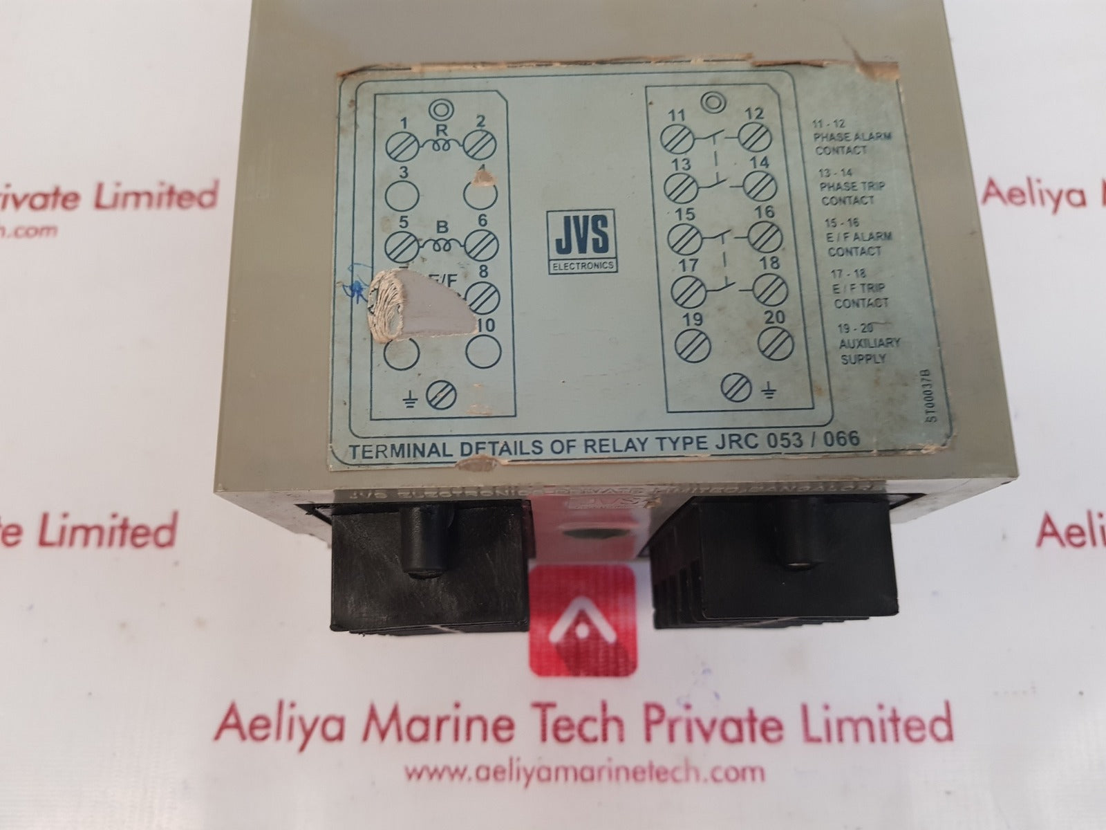 Jvs electronic jrc-053 57a inverse time overcurrent & earth fault relay