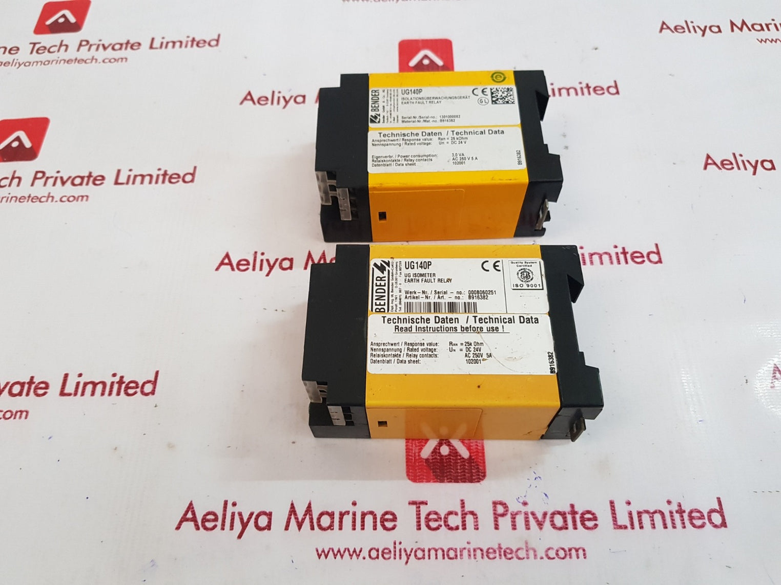 Bender ug 140p earth fault relay