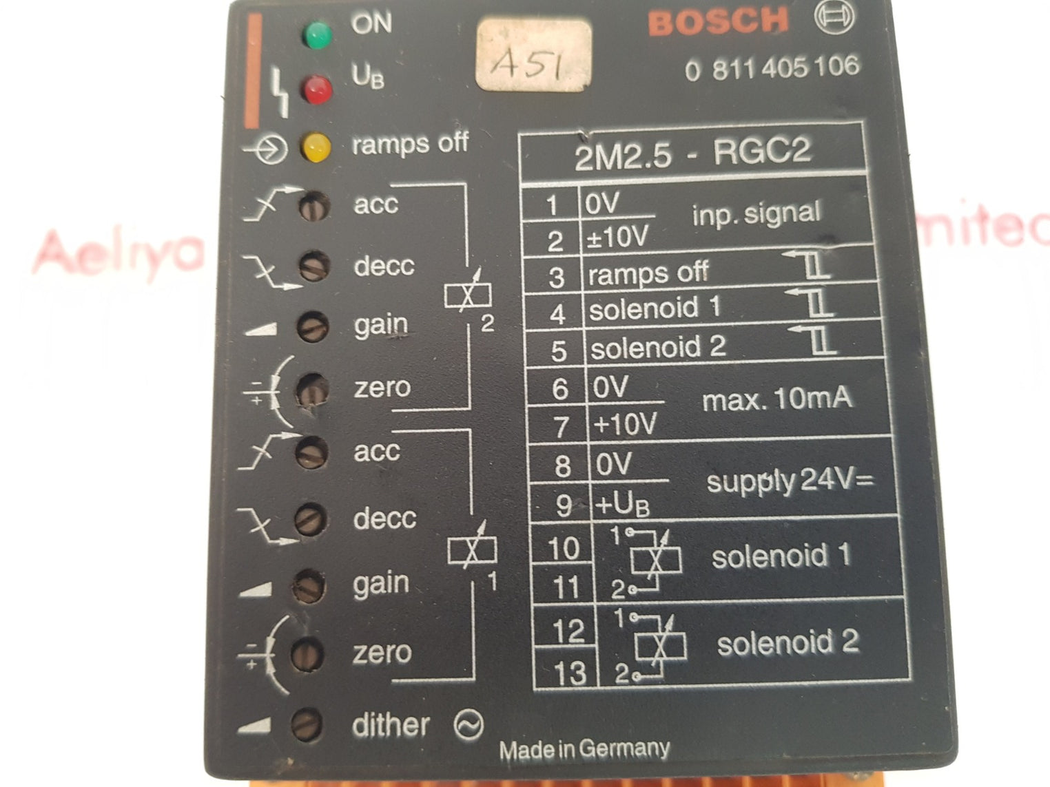 Bosch 0 811 405 106 propotional amplifier module 2m2.5-rgc2