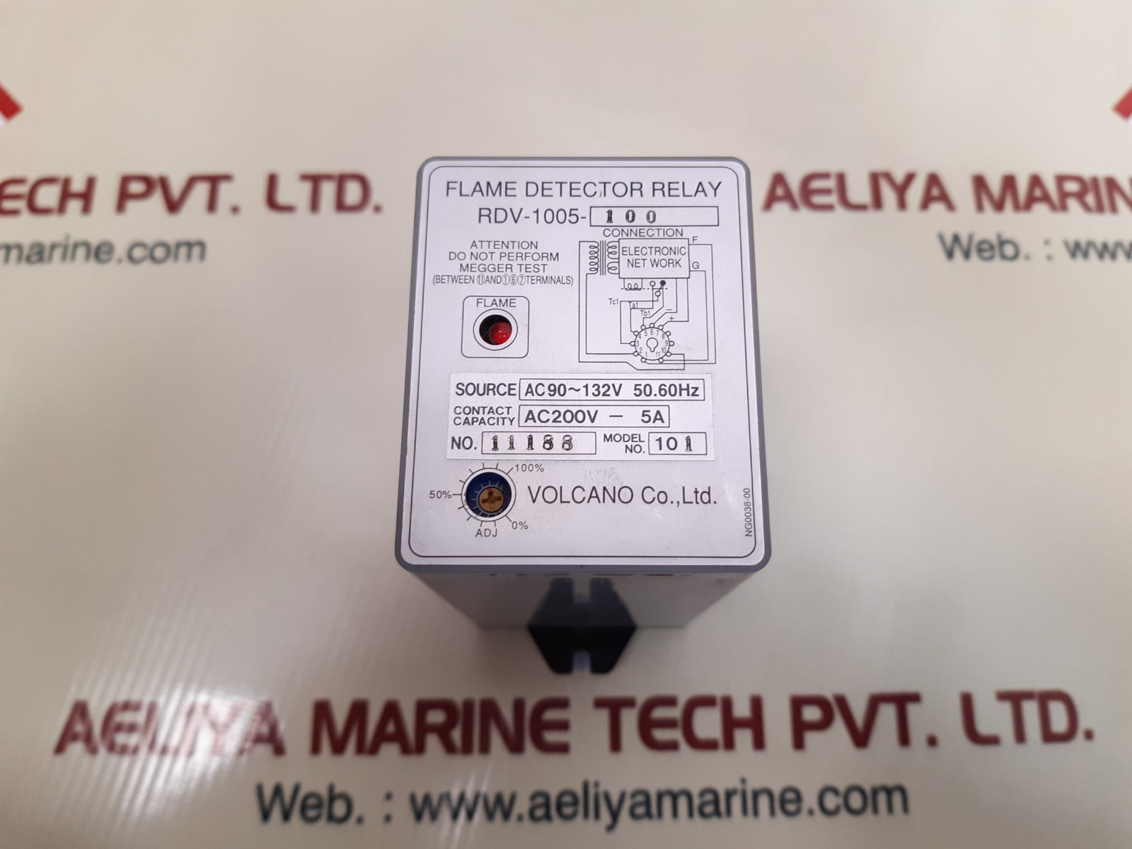 Volcano rdv-1005-100 flame detector relay